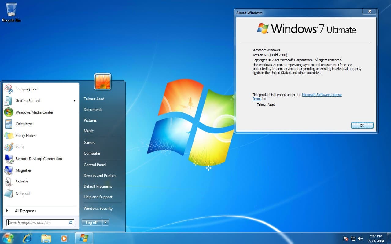  Windows 7 2009 官方原版镜像下载